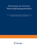 Cover: Mitteilungen der deutschen Materialpr&uuml;fungsanstalten - Springer