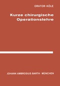 Cover: Kurze Chirurgische Operationslehre - Springer