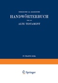 Cover: Wilhelm Gesenius' Hebr&auml;isches und Aram&auml;isches Handw&ouml;rterbuch &uuml;ber das Alte Testament - Springer