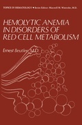Cover: Hemolytic Anemia in Disorders of Red Cell Metabolism - Springer