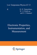 Cover: Electronic Properties, Instrumentation, and Measurement - Springer