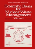 Cover: Scientific Basis for Nuclear Waste Management - Springer