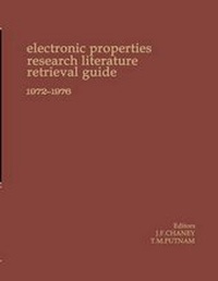 Abbildung von: Electronic Properties Research Literature Retrieval Guide 1972-1976 - Springer