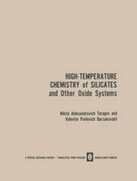 Bild: High-Temperature Chemistry of Silicates and Other Oxide Systems - Kluwer Academic/Plenum Publishers