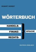 Cover: Worterbuch Fur Handel, Finanz Und Recht / Dictionary of Commerce, Finance and Law - Birkhauser Boston Inc