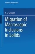 Cover: Migration of Macroscopic Inclusions in Solids - Springer