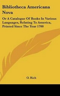 Abbildung von: Bibliotheca Americana Nova - Kessinger Publishing