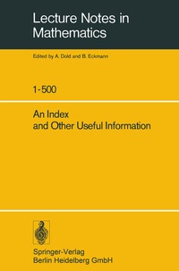 Enlarge image Cover: An Index and Other Useful Information - Springer