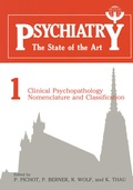 Cover: Clinical Psychopathology Nomenclature and Classification - Springer
