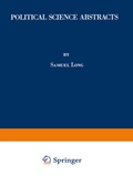 Cover: Political Science Abstracts - Springer