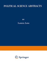 Enlarge image Cover: Political Science Abstracts - Springer