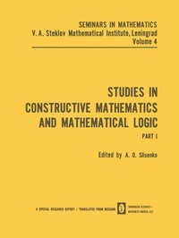 Enlarge image Cover: Studies in Constructive Mathematics and Mathematical Logic - Springer