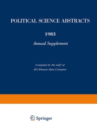 Enlarge image Cover: Political Science Abstracts - Springer