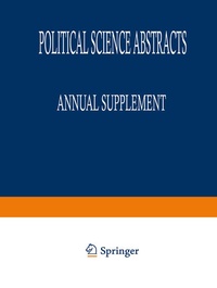 Enlarge image Cover: Political Science Abstracts - Springer