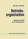 Cover: Betriebsorganisation - Springer Gabler