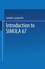 Cover: Introduction to SIMULA 67 - Vieweg+Teubner Verlag