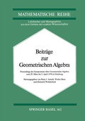 Cover: Beitr&auml;ge zur Geometrischen Algebra - Birkh&auml;user
