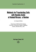 Cover: Methods for Transfecting Cells with Nucleic Acids of Animal Viruses: a Review - Birkh&auml;user