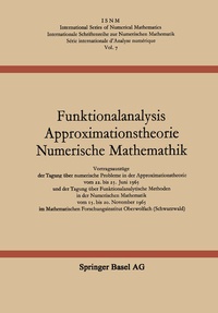 Enlarge image Cover: Funktionalanalysis Approximationstheorie Numerische Mathematik - Birkhäuser