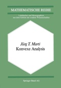 Cover: Konvexe Analysis - Birkh&auml;user