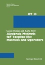 Cover: Algebraic Methods for Toeplitz-like Matrices and Operators - Birkhäuser