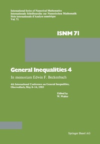 Enlarge image Cover: General Inequalities 4 - Birkhäuser