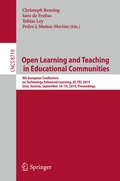 Cover: Open Learning and Teaching in Educational Communities - Springer