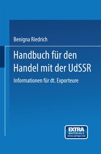 Abbildung von: Handbuch für den Handel mit der UdSSR - VS Verlag für Sozialwissenschaften