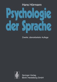 Abbildung von: Psychologie der Sprache - Springer