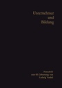 Cover: Unternehmer und Bildung - VS Verlag für Sozialwissenschaften