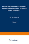 Cover: Untersuchungsmethoden der allgemeinen und anorganisch-chemischen Technologie und der Metallurgie - Springer