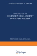 Abbildung von: Verhandlungen der Deutschen Gesellschaft für Innere Medizin - J.F. Bergmann-Verlag