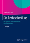 Cover: Die Rechtsabteilung - Springer Gabler