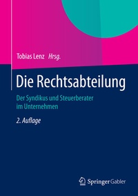 Abbildung von: Die Rechtsabteilung - Springer Gabler