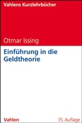 Cover: Einf&uuml;hrung in die Geldtheorie - Vahlen