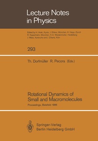 Enlarge image Cover: Rotational Dynamics of Small and Macromolecules - Springer
