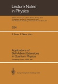 Cover: Applications of Self-Adjoint Extensions in Quantum Physics - Springer