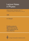 Cover: Feldtheoretische Beschreibung der Thermodynamik f&uuml;r Grenzfl&auml;chen - Springer