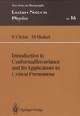 Cover: Introduction to Conformal Invariance and Its Applications to Critical Phenomena - Springer
