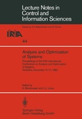 Cover: Analysis and Optimization of Systems - Springer