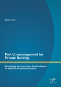 Cover: Portfoliomanagement im Private Banking - Diplomica Verlag