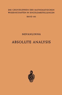 Enlarge image Cover: Absolute Analysis - Springer