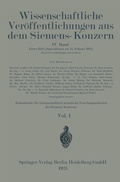 Cover: Wissenschaftliche Ver&ouml;ffentlichungen aus dem Siemens-Konzern - Springer