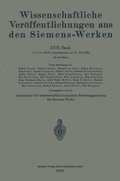 Cover: Wissenschaftliche Ver&ouml;ffentlichungen aus den Siemens-Werken - Springer