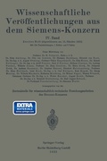 Cover: Wissenschaftliche Ver&ouml;ffentlichungen aus dem Siemens-Konzern - Springer