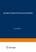 Cover: Elemente der F&uuml;nften Hauptgruppe - Springer