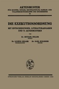 Abbildung von: Die Exekutionsordnung - Springer
