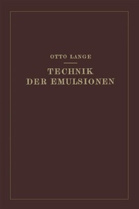 Enlarge image Cover: Technik der Emulsionen - Springer