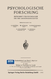 Abbildung von: Psychologische Forschung - Springer