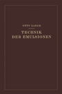 Cover: Technik der Emulsionen - Springer